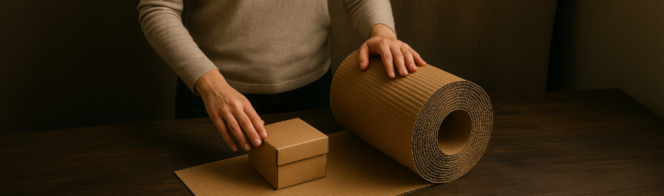 corrugated paper roll